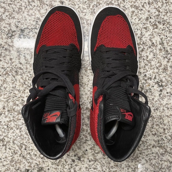 Nike Air Jordan 1 Retro High OG Flyknit “Bred” Black/Red Size 10 [919704-001] main image 8